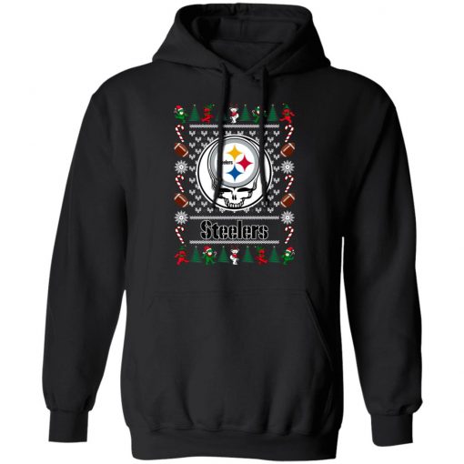 Pittsburgh Steelers Grateful Dead Ugly Christmas Sweater, Hoodie