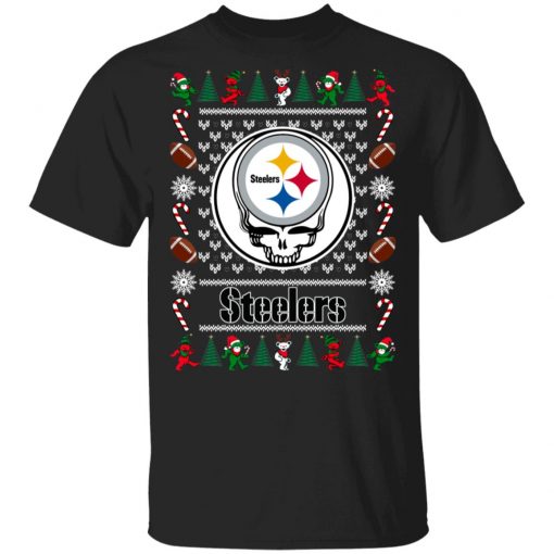 Pittsburgh Steelers Grateful Dead Ugly Christmas Sweater, Hoodie