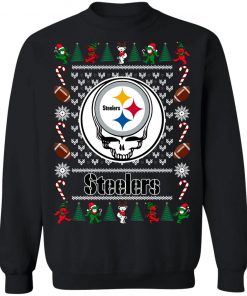 Pittsburgh Steelers Grateful Dead Ugly Christmas Sweater, Hoodie