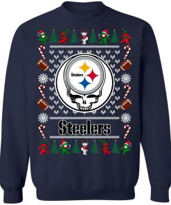 Pittsburgh Steelers Grateful Dead Ugly Christmas Sweater, Hoodie