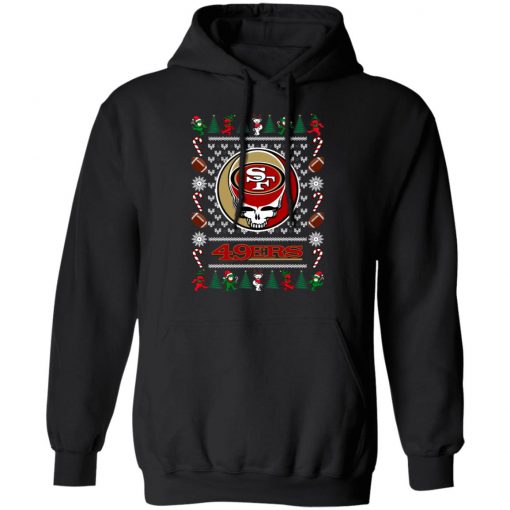 San Francisco 49ers Grateful Dead Ugly Christmas Sweater, Hoodie