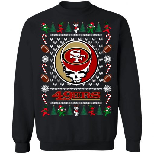 San Francisco 49ers Grateful Dead Ugly Christmas Sweater, Hoodie