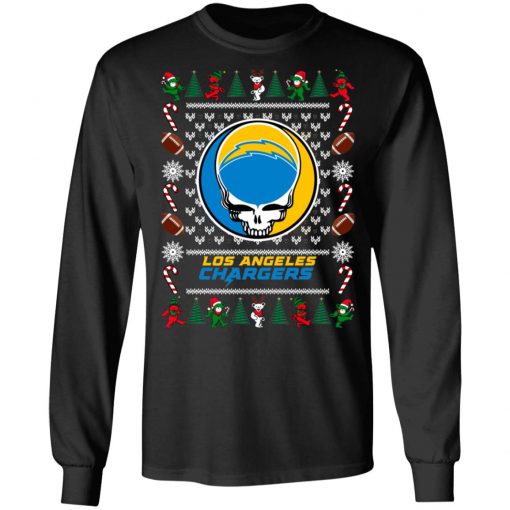 Los Angeles Chargers Grateful Dead Ugly Christmas Sweater, Hoodie