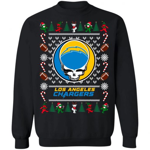 Los Angeles Chargers Grateful Dead Ugly Christmas Sweater, Hoodie