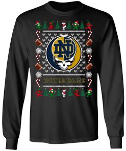 Notre Dame Grateful Dead Ugly Christmas Sweater, Hoodie