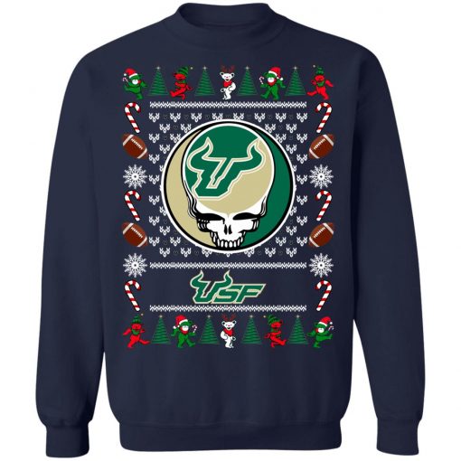 South Florida Bulls Grateful Dead Ugly Christmas Sweater, Hoodie