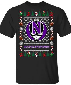 Northwestern Wildcats Grateful Dead Ugly Christmas Sweater, Hoodie