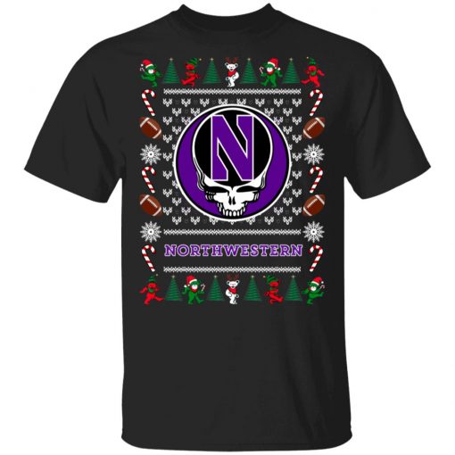 Northwestern Wildcats Grateful Dead Ugly Christmas Sweater, Hoodie - Q ...