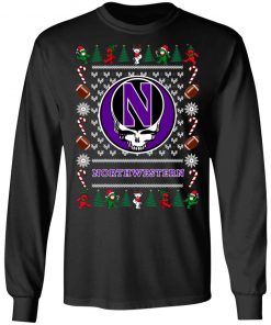 Northwestern Wildcats Grateful Dead Ugly Christmas Sweater, Hoodie