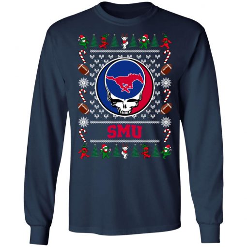 SMU Mustangs Grateful Dead Ugly Christmas Sweater, Hoodie