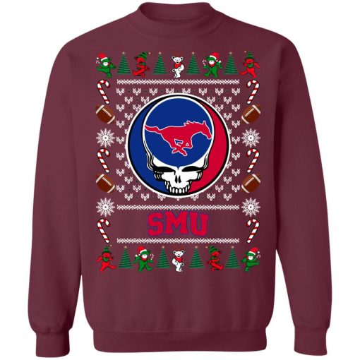 SMU Mustangs Grateful Dead Ugly Christmas Sweater, Hoodie