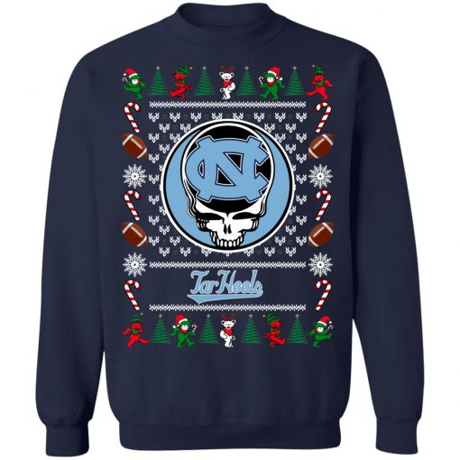 North Carolina Tar Heels Grateful Dead Ugly Christmas Sweater, Hoodie