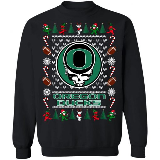 Oregon Ducks Grateful Dead Ugly Christmas Sweater, Hoodie