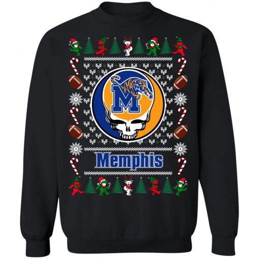 Memphis Tigers Grateful Dead Ugly Christmas Sweater, Hoodie