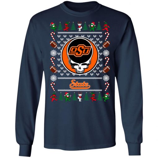 Oklahoma State Cowboys Grateful Dead Ugly Christmas Sweater, Hoodie