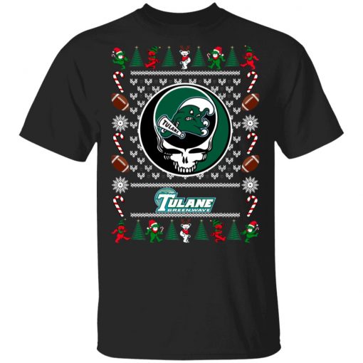 Tulane Green Wave Grateful Dead Ugly Christmas Sweater, Hoodie