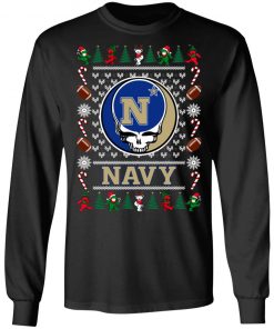 Navy Midshipmen Grateful Dead Ugly Christmas Sweater, Hoodie