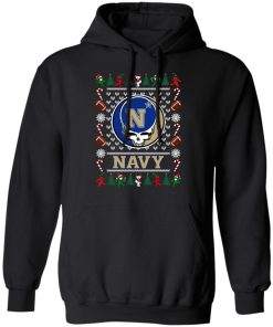 Navy Midshipmen Grateful Dead Ugly Christmas Sweater, Hoodie