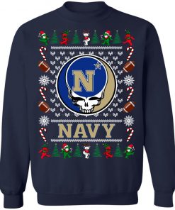 Navy Midshipmen Grateful Dead Ugly Christmas Sweater, Hoodie