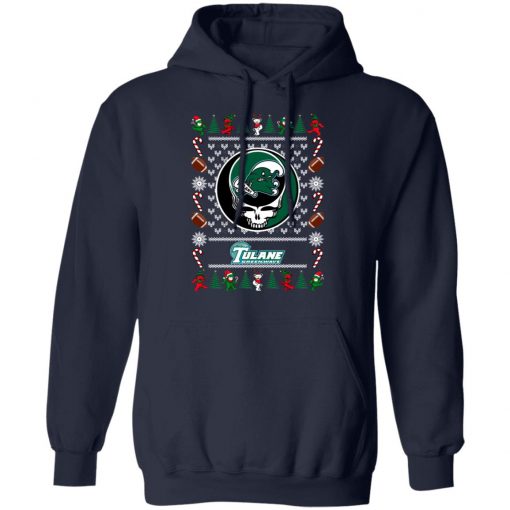 Tulane Green Wave Grateful Dead Ugly Christmas Sweater, Hoodie