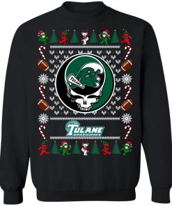 Tulane Green Wave Grateful Dead Ugly Christmas Sweater, Hoodie