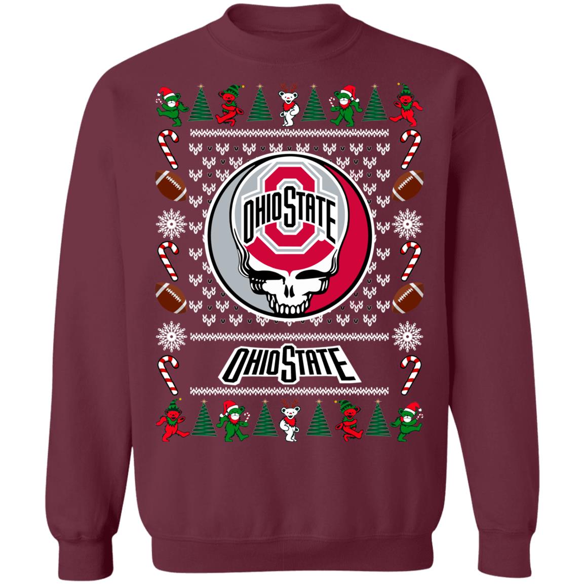 Ohio State Grateful Dead Ugly Christmas Sweater, Hoodie - Q-Finder ...