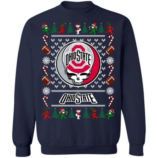 Ohio State Grateful Dead Ugly Christmas Sweater, Hoodie