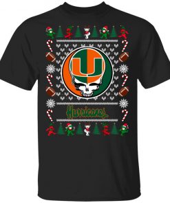 Miami Hurricanes Grateful Dead Ugly Christmas Sweater, Hoodie