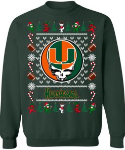 Miami Hurricanes Grateful Dead Ugly Christmas Sweater, Hoodie