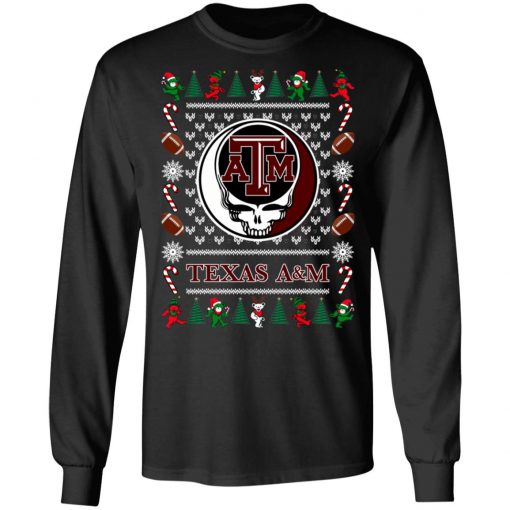 Texas A_M Grateful Dead Ugly Christmas Sweater, Hoodie