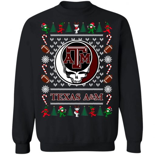 Texas A_M Grateful Dead Ugly Christmas Sweater, Hoodie