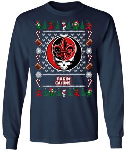 Louisiana Ragin_ Cajuns Grateful Dead Ugly Christmas Sweater, Hoodie