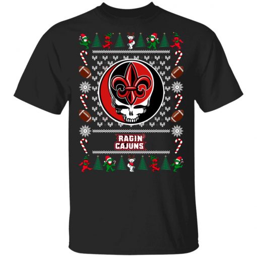 Louisiana Ragin_ Cajuns Grateful Dead Ugly Christmas Sweater, Hoodie