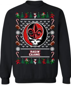 Louisiana Ragin_ Cajuns Grateful Dead Ugly Christmas Sweater, Hoodie