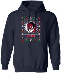 Ball State Cardinals Grateful Dead Ugly Christmas Sweater, Hoodie