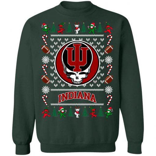Indiana Hoosiers Grateful Dead Ugly Christmas Sweater, Hoodie