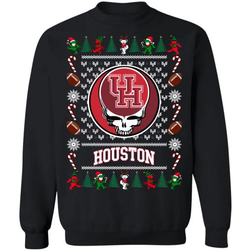 Houston Cougars Grateful Dead Ugly Christmas Sweater, Hoodie