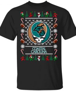 Coastal Carolina Chanticleers Grateful Dead Ugly Christmas Sweater, Hoodie
