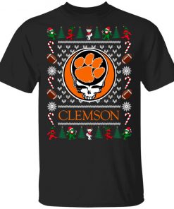 Clemson Tigers Grateful Dead Ugly Christmas Sweater, Hoodie