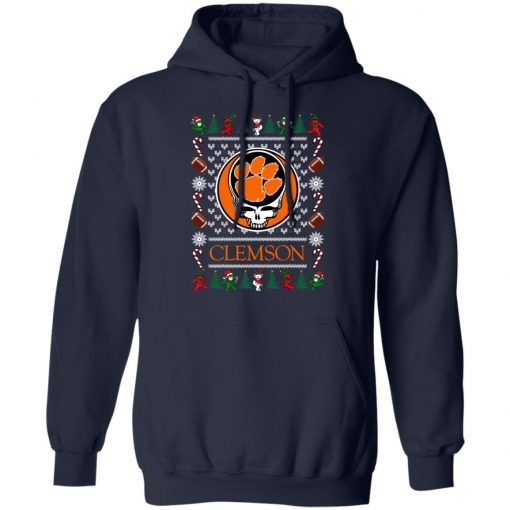 Clemson Tigers Grateful Dead Ugly Christmas Sweater, Hoodie