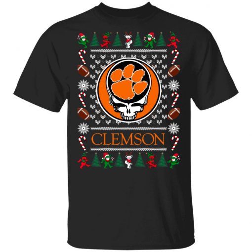 Clemson Tigers Grateful Dead Ugly Christmas Sweater, Hoodie