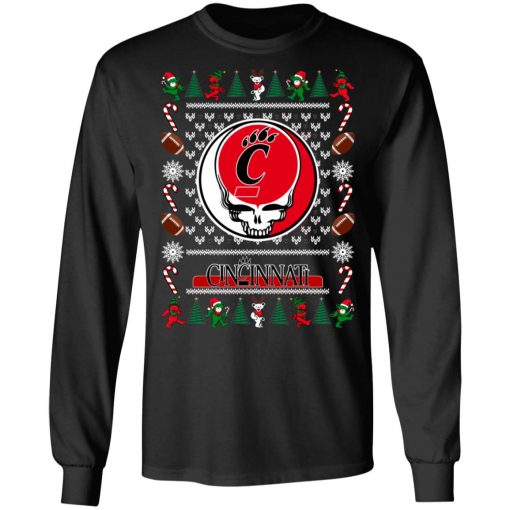 Cincinnati Bearcats Grateful Dead Ugly Christmas Sweater, Hoodie