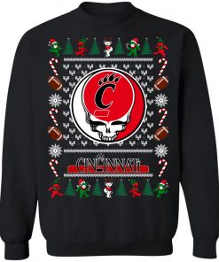 Cincinnati Bearcats Grateful Dead Ugly Christmas Sweater, Hoodie