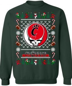 Cincinnati Bearcats Grateful Dead Ugly Christmas Sweater, Hoodie