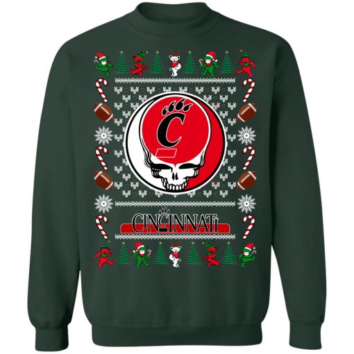 Cincinnati Bearcats Grateful Dead Ugly Christmas Sweater, Hoodie