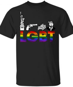 Liberty Guns Trump Funny Lgbt Parody Shirt