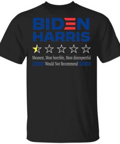 One Star Rating Review Biden Harris Funny Anti Biden Harris 2020 Shirt