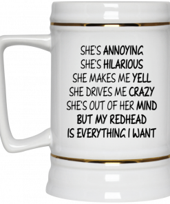 She's Annoying She's Hilarious She Makes Me Yell Mug, Coffee Mug, Travel Mug