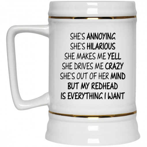 She's Annoying She's Hilarious She Makes Me Yell Mug, Coffee Mug, Travel Mug