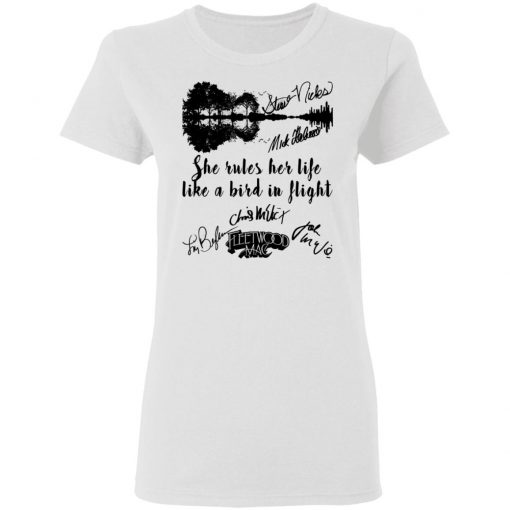 Fleetwood Mac She Rules Her Life Like A Bird In Flight Signatures Shirt